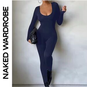Naked Wardrobe💙 Navy Blue Snatched Jumpsuit ~ XS ~ NWT